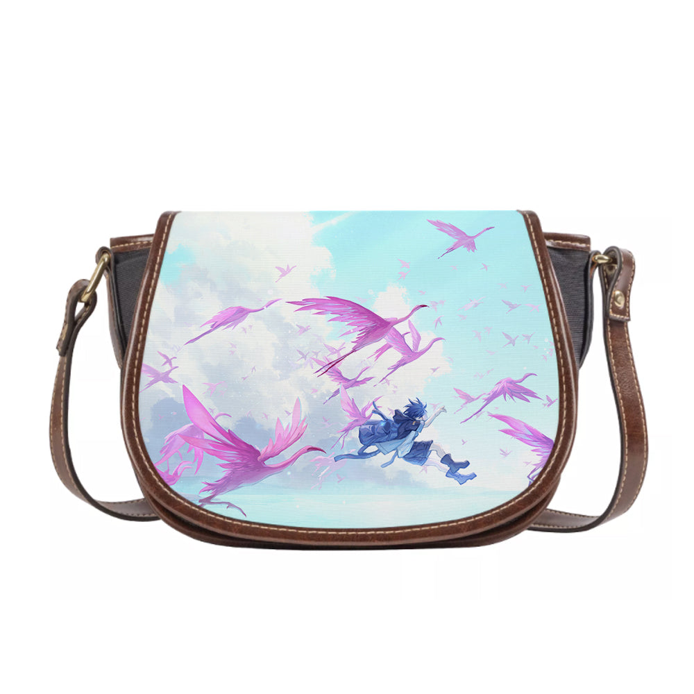 Genuine Leather Crossbody Purses for Women Vintage Leather Satchel Messenger Bag Brown Saddle Leather Handbag