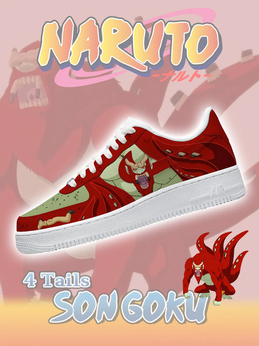 Four-Tails Son Goku Tailed Beasts Custom Low Sneakers
