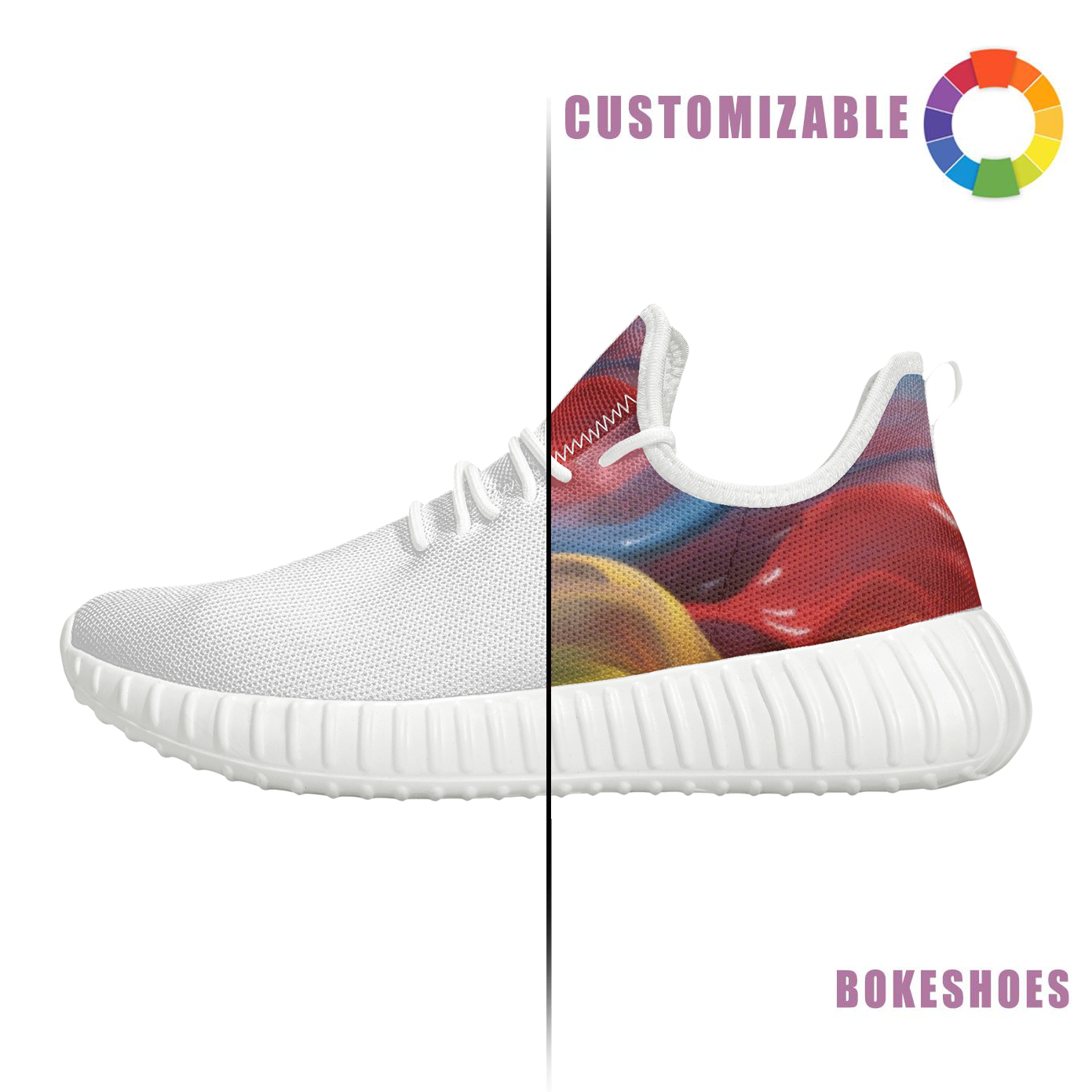 Thick - Soled Shock - Absorbing Knit Shoes