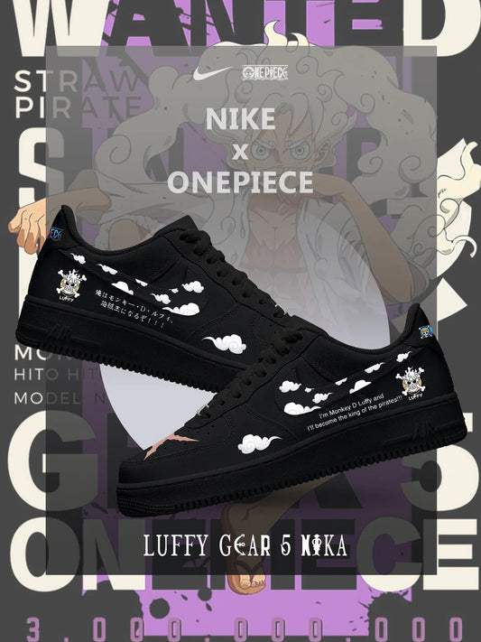 Luffy Gear 5 Nika V.10 Custom Low Sneakers