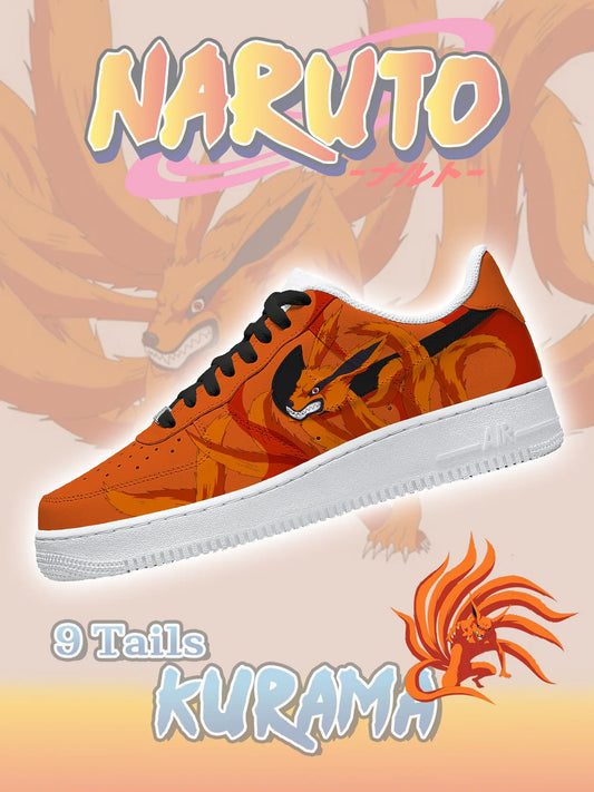 Nine-Tails Kurama Tailed Beasts Custom Low Sneakers