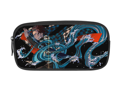 A pencil case with anime patterns