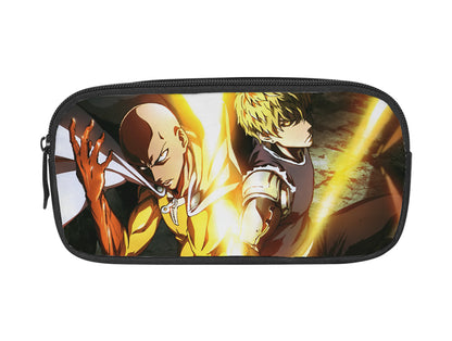 A pencil case with anime patterns