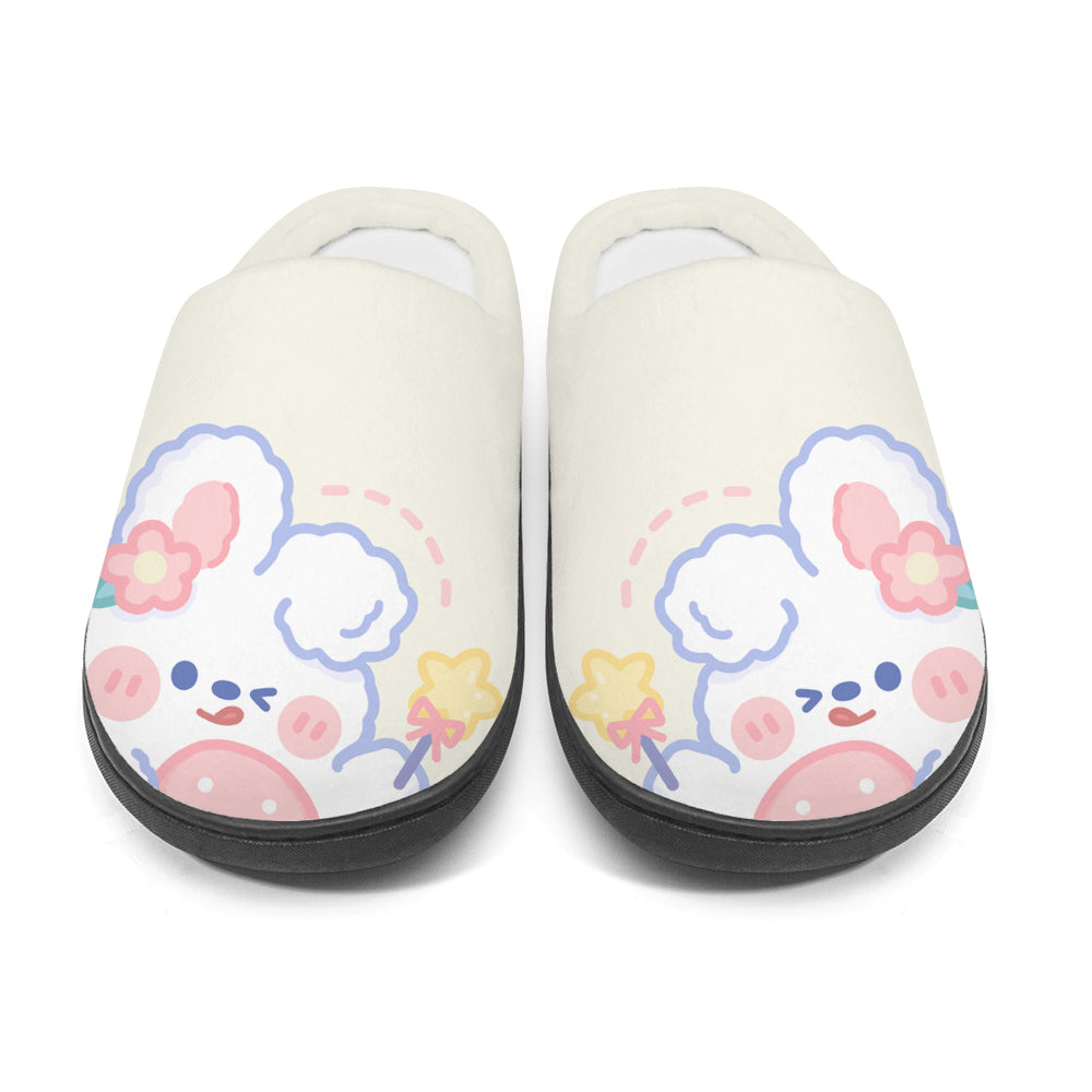 Flannel (100% Polyester) Adult Cotton Slippers