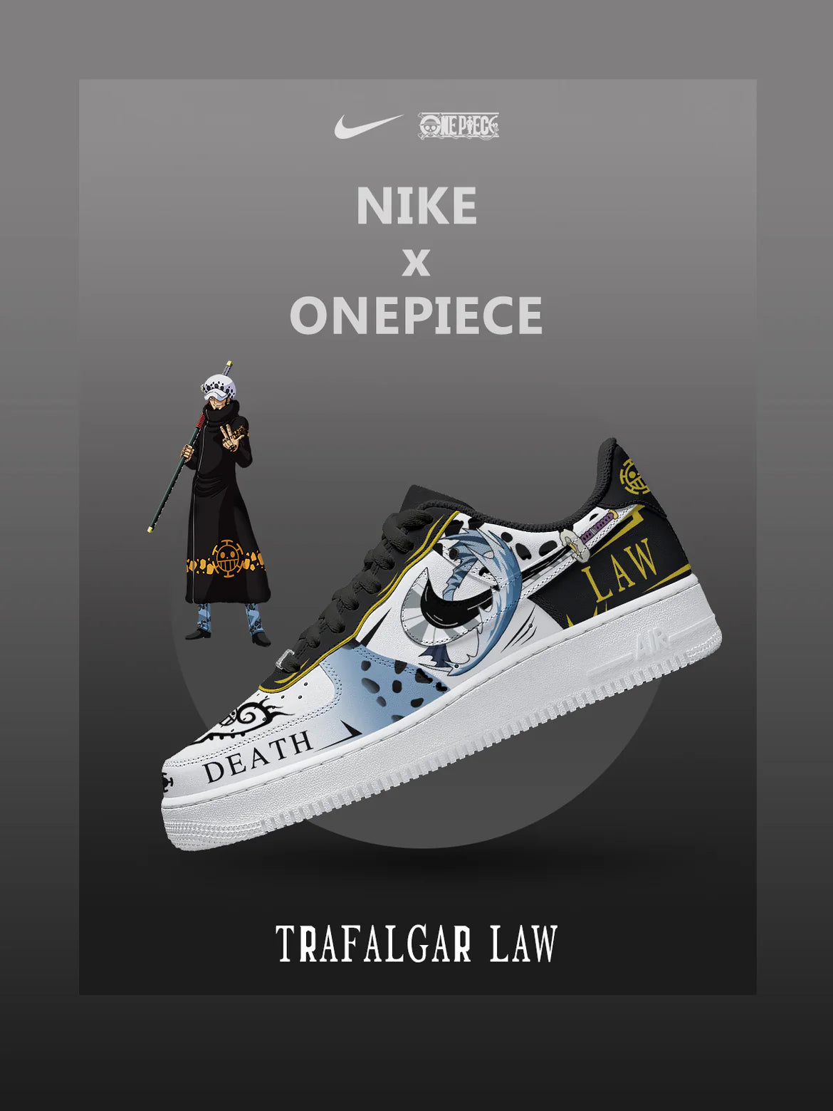 Trafalgar D. Water Law V.4 Custom Low Sneakers