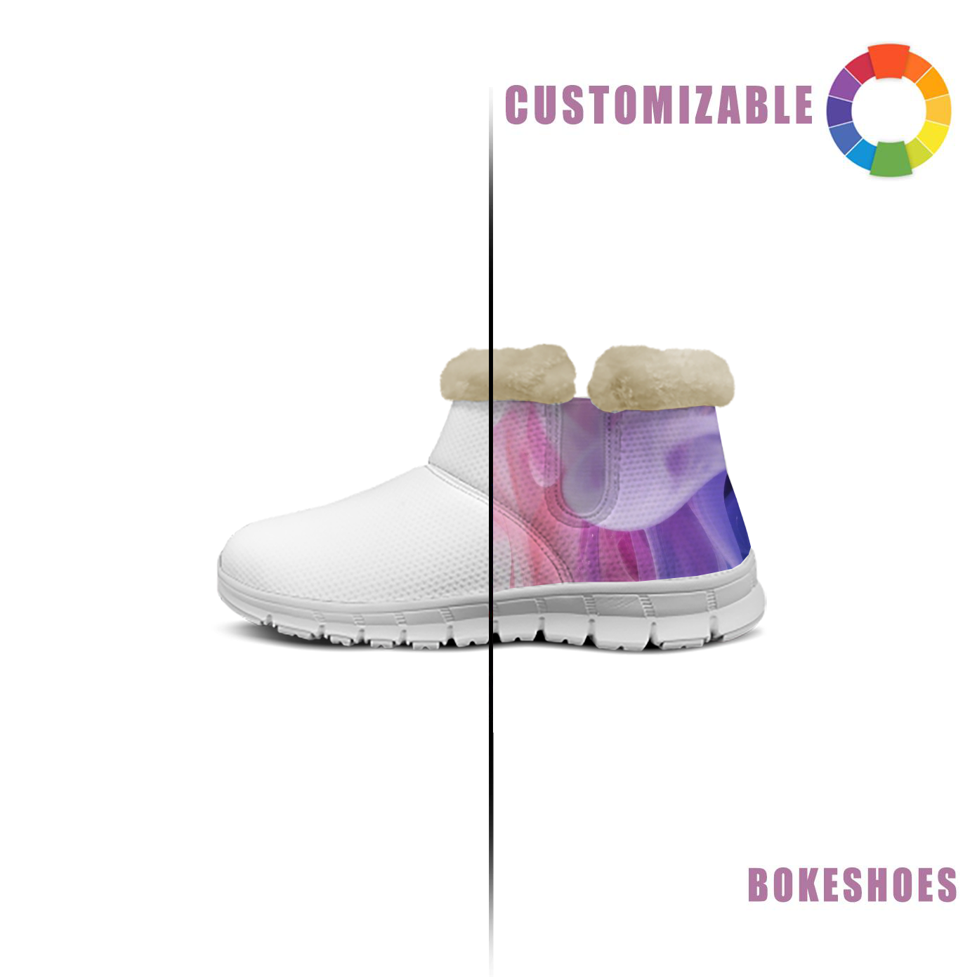 Slip - On Fleece - Lined Snow Boots